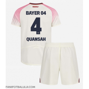 Bayer Leverkusen Jarell Quansah #4 Echipament de Fotbal Replică 2025-26 Copii Deplasare (+ Șorturi)